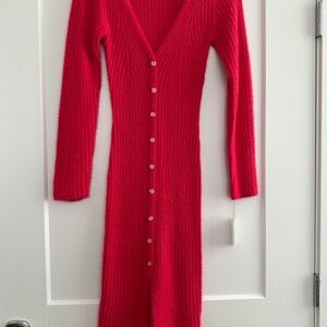 Jessica Simpson Elegant Red Knit Dress